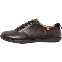 El naturalista for man. 2N2969010005_001 Leather trainers N296 Traveller black (42), Flat, Laces, Casual