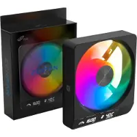 FSP – Fortron ZENFAN 120 Black 120mm Air Cooler with Temperature Display and PWM Control for Computer 26dB (POF0000022)