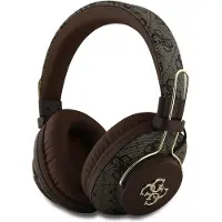 GUESS 4G Big Metal Logo ENC langattomat kuulokkeet - ruskea