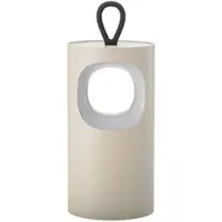 Sigor LED-akku-pöytälamppu Lunari, beige, 16 cm, metalli, CCT IP44 himmennettävä, Kerma/meripihka, Olohuone/ruokailutila, Alumiini, Moderni