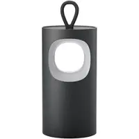 Sigor LED-akku-pöytälamppu Lunari, musta, 16 cm, metalli, CCT IP44 himmennettävä, Musta, Olohuone/ruokailutila, Alumiini, Moderni