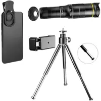 INF Teleskooppilinssi mobiililaitteelle - 32X säädettävä zoom jalustalla Black