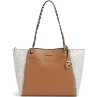 Michael Kors for woman. 30T6GX5T7B Large beige, brown May Tote Bag (OSFA), Casual, Leather
