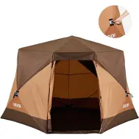 Vevor -retkeilyteltta, 6 hengen pop-up-pikahyttiteltta, jossa on sateenkaari ja suuret verkkoikkunat, 60 sekunnin helppo asennus, kannettavat vedenpitävät hyttikeskiöt teltoilla kantolaukulla perheen u