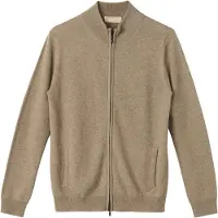 GOBI Cashmere Neuletakki 'Women's Essential Cashmere Full-Zip Cardigan' tummabeige