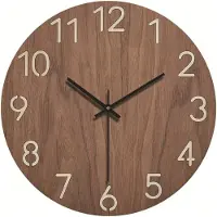 24hShop Analoginen seinäkello 30cm - puu