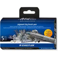 Staedtler pigment big brush pen Grey 5ST (373 C5-1)