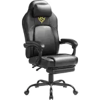 Songmics Pelituoli, KOTI, 70x70x119-129 cm, Musta