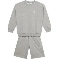 Adidas Originals Setti 'OVERSIZED CREW SHORTS' meleerattu harmaa