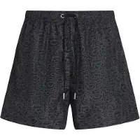 Karl Lagerfeld Uimashortsit 'Ikon' tummanharmaa / musta