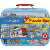 Adlibris Vehicles Puzzle Box 2x26 palaa ja 2x48 palaa Schmidt