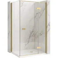 REA suihkukaappi Atlas 120x90 Brush Gold
