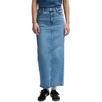Lee Jeans Back Slit Maxi Skirt - Blue - 27 x 00