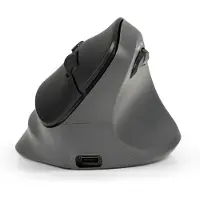 BakkerElkhuizen – BakkerElkhuizen PRF Pro, Oikeakätinen, Vaakasuuntainen muotoilu, Optinen, RF Wireless + Bluetooth + USB Type-C, 2400 DPI, Musta, Harmaa (BNEPRFP3MVMR)