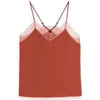 Scotch & Soda Satin With Lace Detial Hihaton T-paita