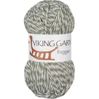 Viking Garn Raggen 150 g harmaa/valkoineb