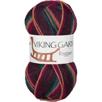 Viking Garn Raggen 150 g Multiväri liila/okra 756