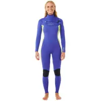 Rip Curl D/patrol 4/3 Mm Perf Naisten Pitkähihainen Neopreenipuku Vetoketjulla Rinnassa