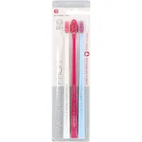 Swissdent Profi Gentle Toothbrush Trio (White/Pink/Light Blue)