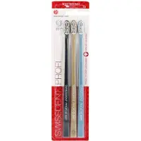 Swissdent Profi Whitening Toothbrush Trio (Black/Gold/Blue)