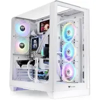 Thermaltake View 390 TG, Midi Tower, PC, Valkoinen, ATX, Mini-ITX, mikro ATX, SPCC, Karkaistu lasi, Pelaaminen (CA-11F-00M6WN-01)