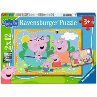 Ravensburger Pipsa Possu Palapeli Happy Families 2x12 Palaa