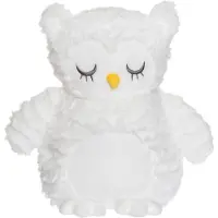 Teddykompaniet Teddy Heaters, Owl, With Wavy Furr, White - White - 35 CM
