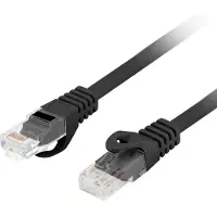 Lanberg PCU6-10CU-0200-BK, 2 m, Cat6, U/UTP (UTP), RJ-45, RJ-45, Musta