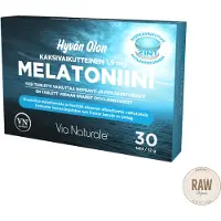 Raw Organic Via naturale hyvän olon melatoniini kaksivaikutteinen 1,9mg 30tabl