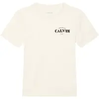 Calvin Klein Jeans Calvin Small Chest Print Tee Ss - Cream - 170