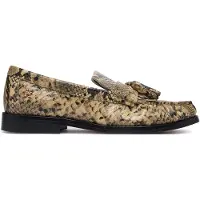 Tommy Hilfiger Mokkasiina 'Snake Print Tassel' beige / musta