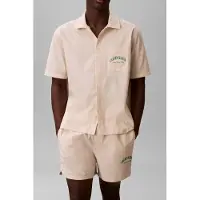 Calvin Klein Heritage Crest S/S Button Down - Cream - M