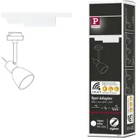 Paulmann URail-kiskosovitin ZigBee 3.0, signaalivalkoinen Schienenadapter URail Zigbee, Valkoinen/opaali, Synteettinen materiaali