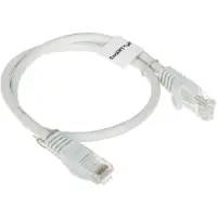 Lanberg PCU6-10CC-0050-S, 0,5 m, Cat6, U/UTP (UTP), RJ-45, RJ-45, Harmaa