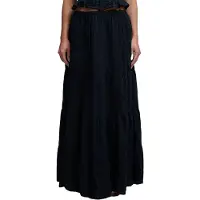 Superdry for woman. W7210412A Tiered Maxi Skirt navy (XS), Casual, Cotton