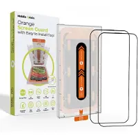 Mobile Origin Orange Screen Guard iPhone 15 Plus with easy applicator - 2 pack