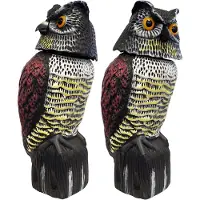 Green>it scarecrow owl with 360° rotating head (1pcs)