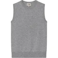 GOBI Cashmere Neuleliivi 'Women's Timeless Cashmere Crewneck Vest' meleerattu harmaa