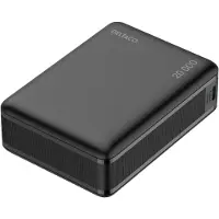 Deltaco – Power bank 20 000 mAh, PD 65 W charging for laptops and more, black (PB-C1012)