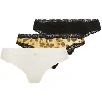LASCANA Stringit seepia / tummanruskea / musta / valkoinen