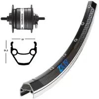 Exal Front wheel 26" with dynamo