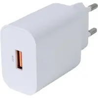 Deltaco USB-Väggladdare 1x USB-A Snabbladdning 18W, Vit