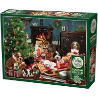 Cobble Hill Pussel Christmas Random Cut - Puppies 1000 bitar, Cobble Hill