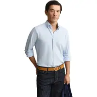 Gant for man. 3250271 Regular Fit blue stretch piqué knit shirt (XL), Casual, Cotton, Long sleeve