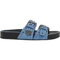 Pepe Jeans for woman. PLS900008 Agnes Studs leather sandals blue (37), Flat, Suede, None, Casual