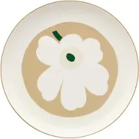 Marimekko Unikko tarjoiluvati White-beige-light sand-dark green