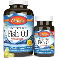 Carlson - Erittin hieno kalaljy 700 mg Omega-3s Norja kestvsti tuotettua sitruunaa 150 Count