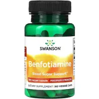 Swanson Health , Benfotiamiini, Suurin Voima, 300 mg, 60 Kasvispilleriä