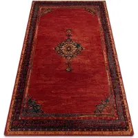 Rugsx Alfombra de lana POLONIA SAMARKAND rojo rubí 135x200 cm