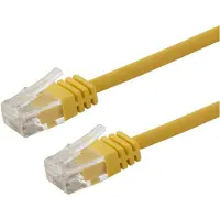 Deltaco – U/UTP Cat6 AWG28 patch cable, 0,5m, yellow, LSZH (TP-605Y-SLIM)